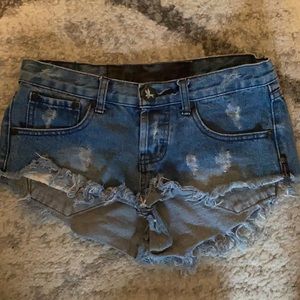 ONE TEASPOON JEAN SHORTS SIZE 25